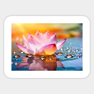 Lotus Flower Petal Nature Serene Calm Sticker